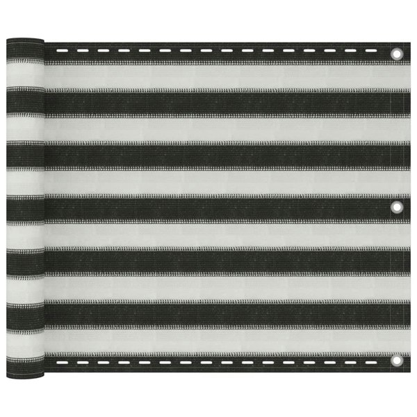 Berkfield Balcony Screen HDPE 75x500 cm Anthracite and White