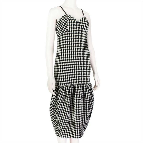 Victoria Beckham Camil bubble midi dress in black and white jacquard