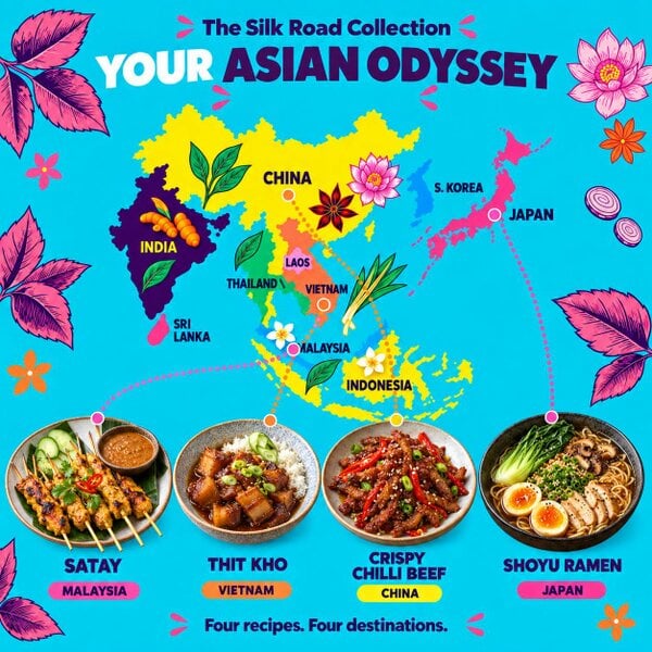 Tyga Foods Asian Odyssey Recipe Kit Gift Set