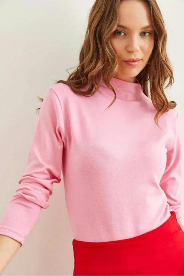 Hoxton Gal High-Neck Draped Soft Touch Blouse