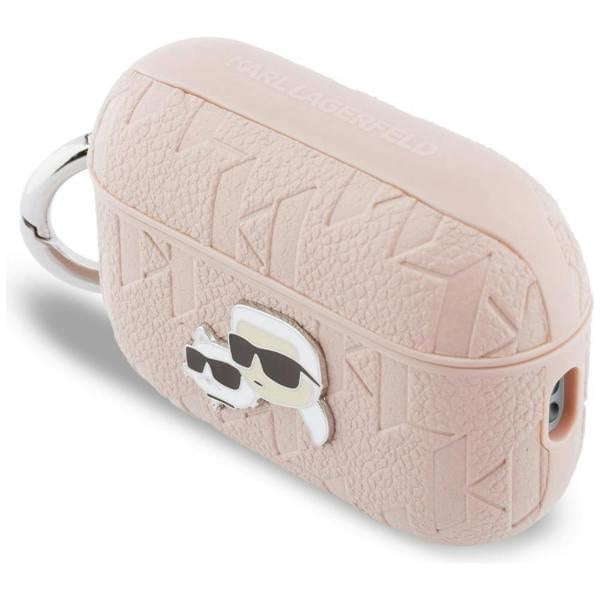Karl Lagerfeld Monogram Karl & Choupette Head Case for AirPods Pro 3 Pink - KLAP3PGKCPP
