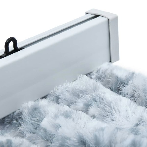 Berkfield Insect Curtain White and Grey 90x200 cm Chenille