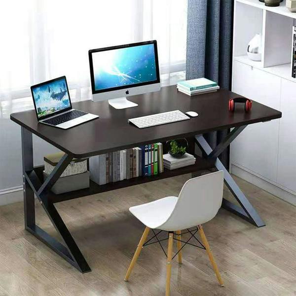 Havendro Home Office Computer Desk with Storage Shelf Laptop PC Study Workstation Table