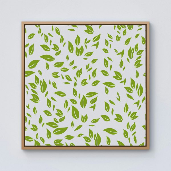 Warren Reed Green Leaves Framed Canvas