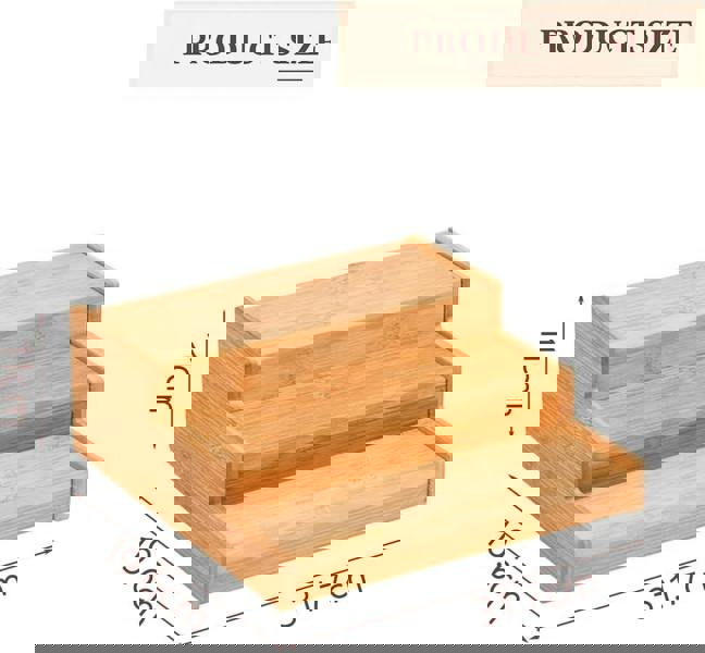 MANTRARAJ Bamboo Expandable Spice Rack Organizer 3-Tier Kitchen Cabinet Space Saver Countertop Display Shelf