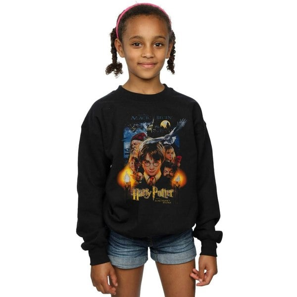 Harry Potter Girls The Sorcerer´s Stone Poster Sweatshirt - Black