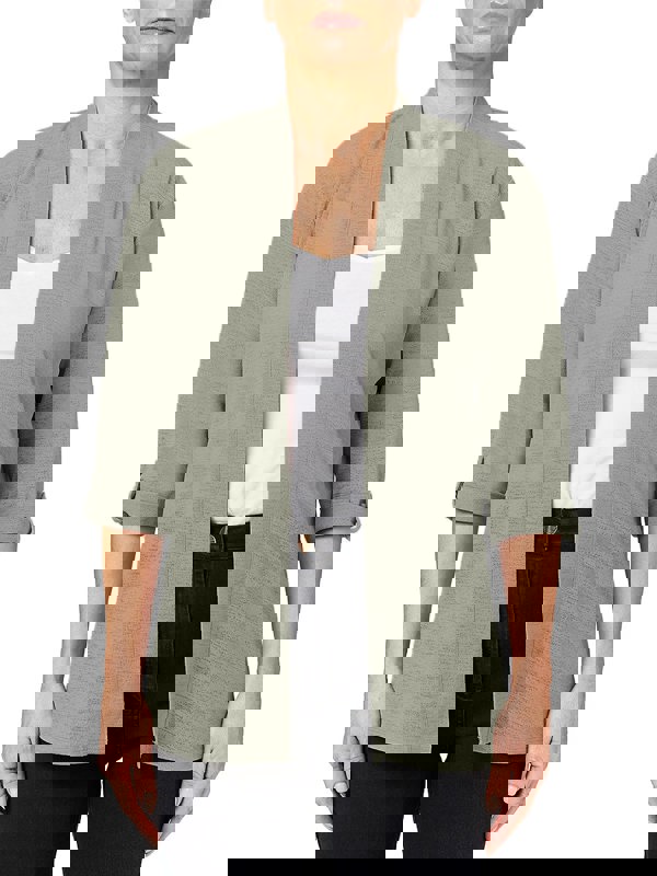 PennyPlain Roll Up Sleeve Cardigan - Sage