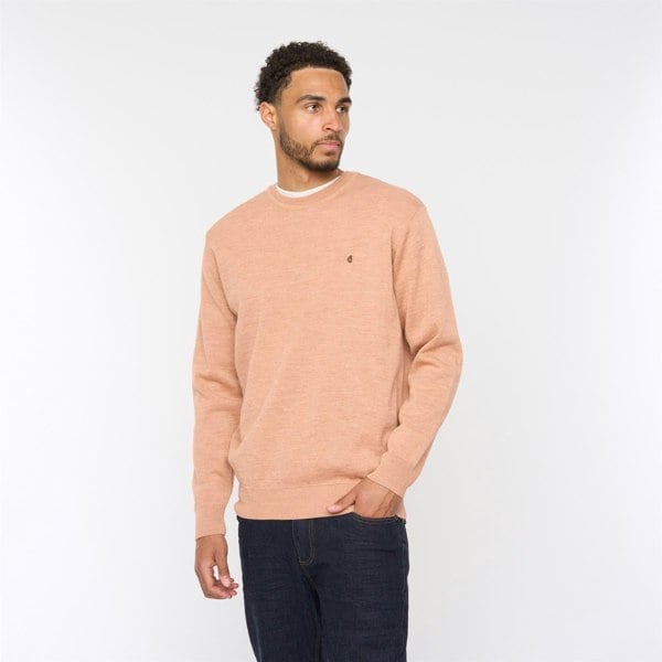 Gabicci G54K04 Mens Plain Crew Kneck Knit Gabicci Classic - PEACH