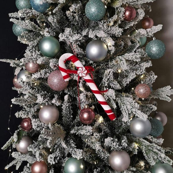 Samuel Alexander 29cm Red and White Stripe Hanging Christmas Candy Cane Decoration