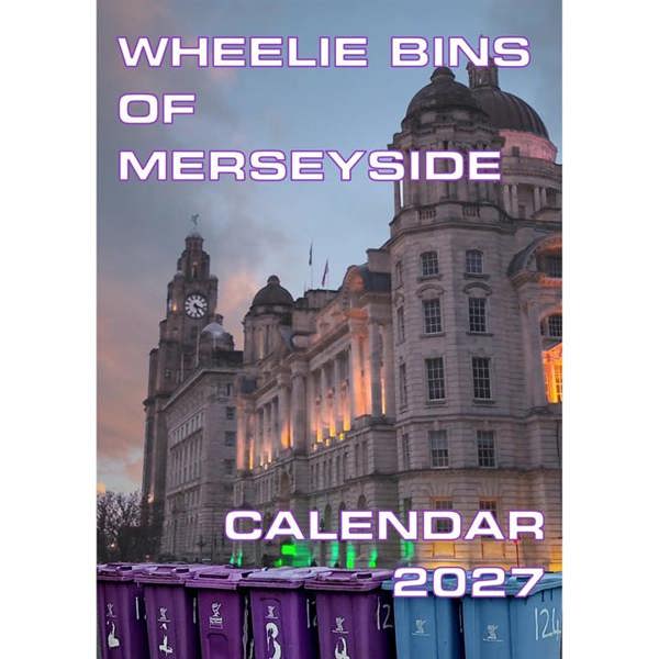 Wheelie Bins of Merseyside A3 Calendar 2027, Wall Calendars, Month To View, Humour, Gift