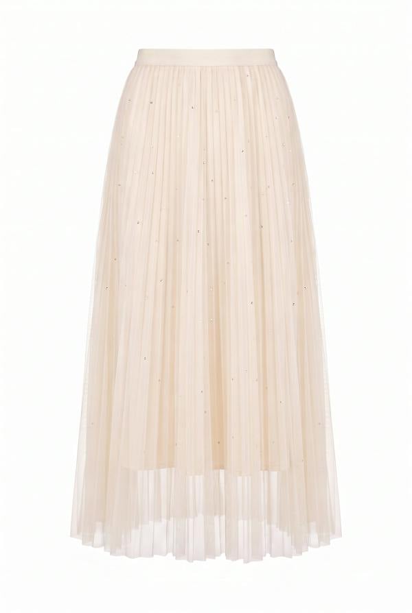 James Lakeland Tulle Swarovski Skirt Cream
