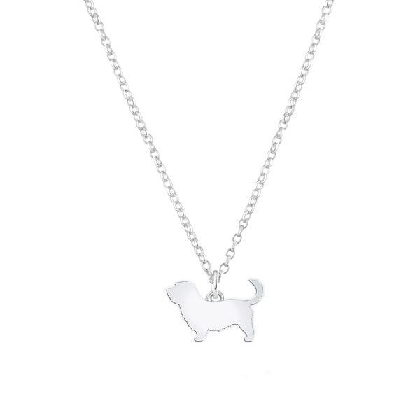 Mylee London Glen Of Imaal Terrier Silhouette Silver Necklace - Personalised