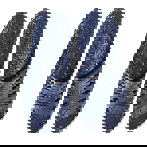 Beco navy pool sauna slippers for men with black rubber slide design