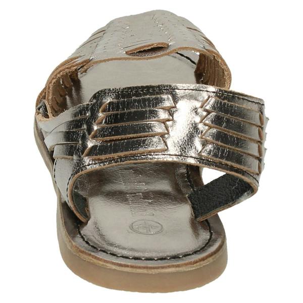 Leather Collection Ladies Leather Collection Flat Weaved Slingback Sandal