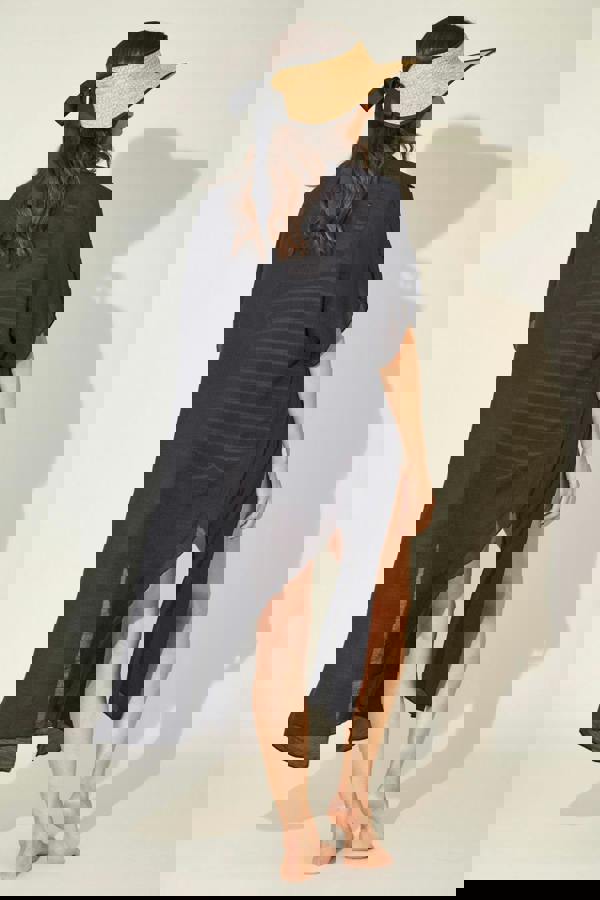 Long Button Through Beach Shirt