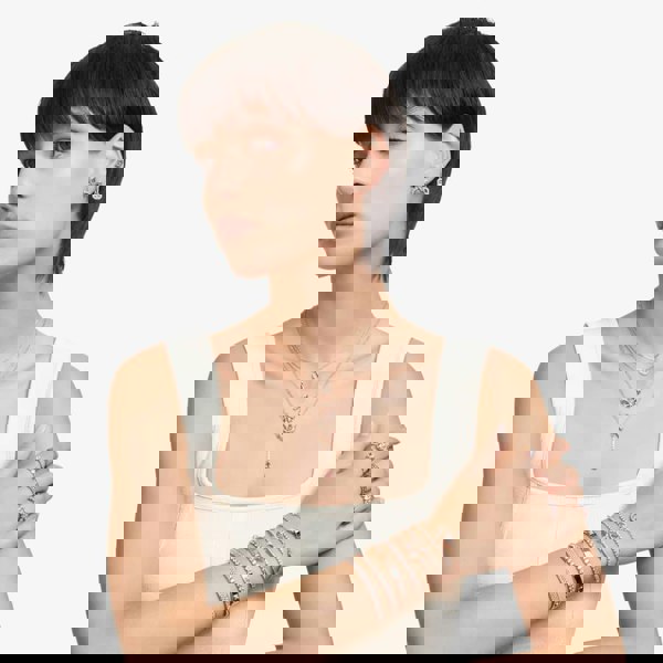 Swarovski Matrix White Rose Gold Plated Tennis Bracelet 5657659 M