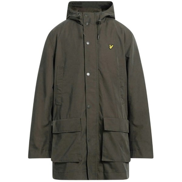 Lyle & Scott Golden Eagle Logo Plain Hooded Jacket - Green