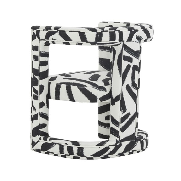 Furniture Edit Ada Chair in Black Brushstroke Pattern