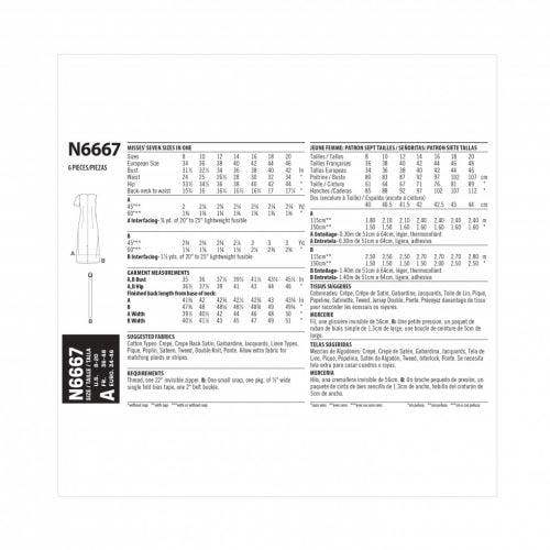 New Look Sewing Pattern 6667, Dresses for Women, A (8-10-12-14-16-18-20) - Intermediate