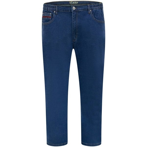 Duke Mens D555 London Bailey Elasticated Waist Kingsize Jeans - Blue
