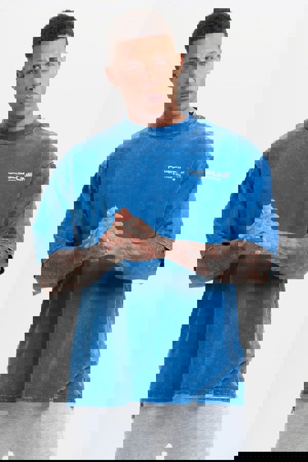 Discipline 365 Washed Blue Oversized Tee
