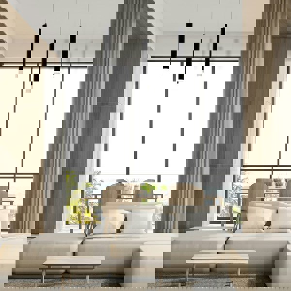 Milagro Carbon Black LED Pendant Lamp 3X5W Eye Catching Contemporary Cylindrical Lights With Built In Low Consumption Light Source