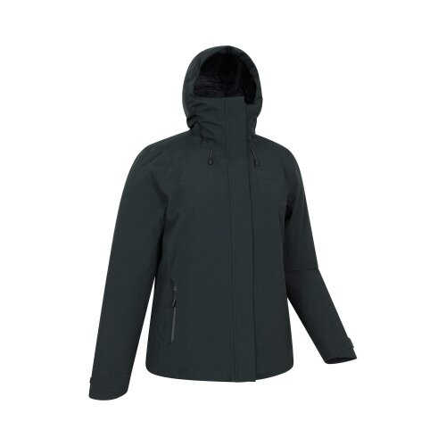 Mountain Warehouse Womens Mallory Short Waterproof Padded Jacket - Black - 24 UK - Black - 100% Polyester