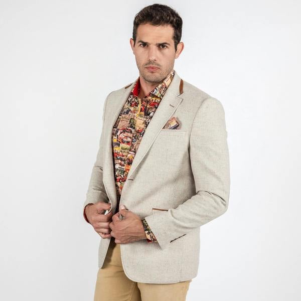 SIGNATURE EQUESTRIAN JACKET WITH MONACO LINING – Premium Men's Patterned Shirt by Claudio Lugli | Bold Design, Tailored Fit, Best Printed Shirts