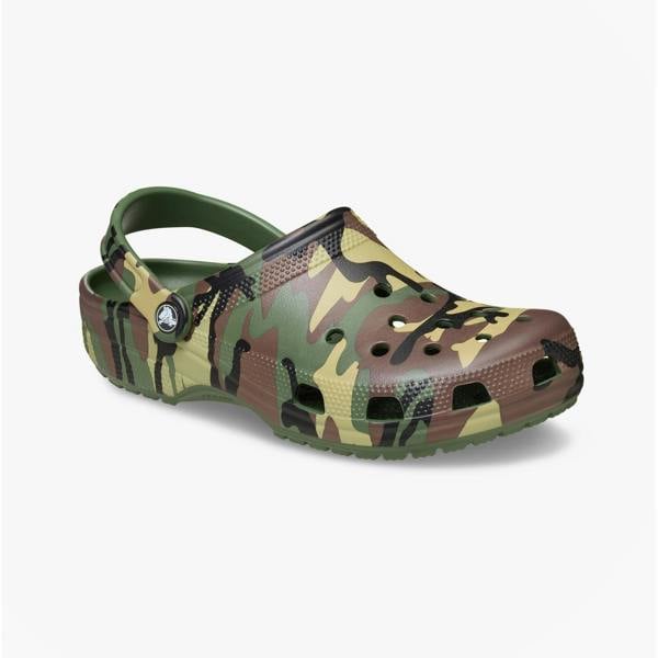Crocs Crocs CLASSIC CAMOUFLAGE Unisex Adults Clogs Sandals Army Green/Multi