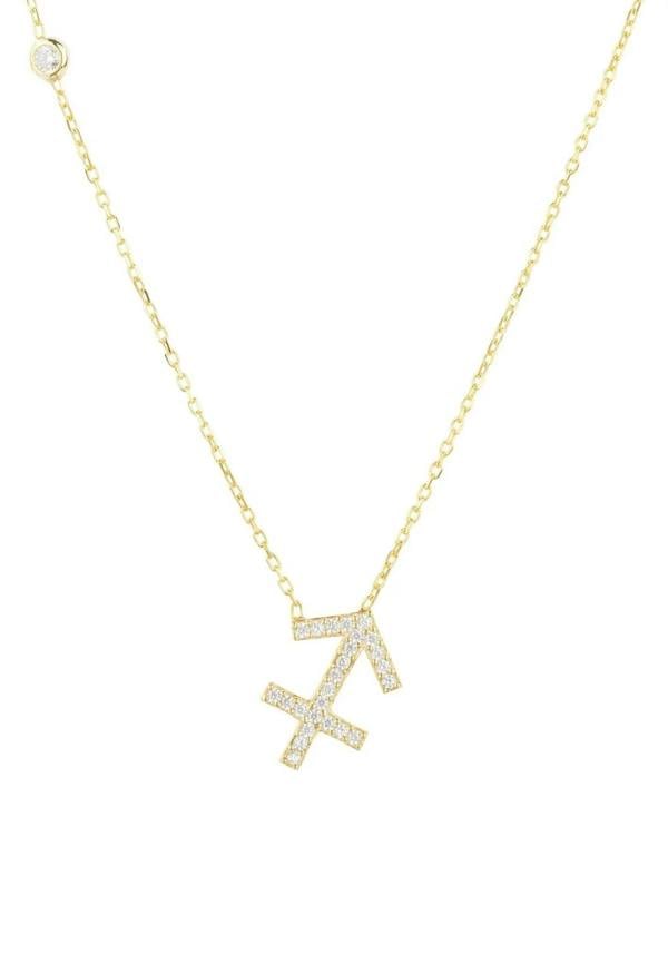 Zodiac Star Sign Pendant Necklace Gold Sagittarius - LATELITA Necklaces