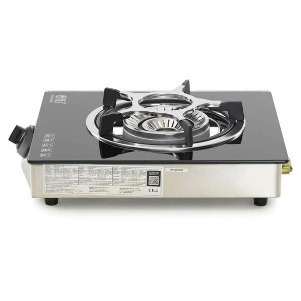 Portable gas stove on a white background