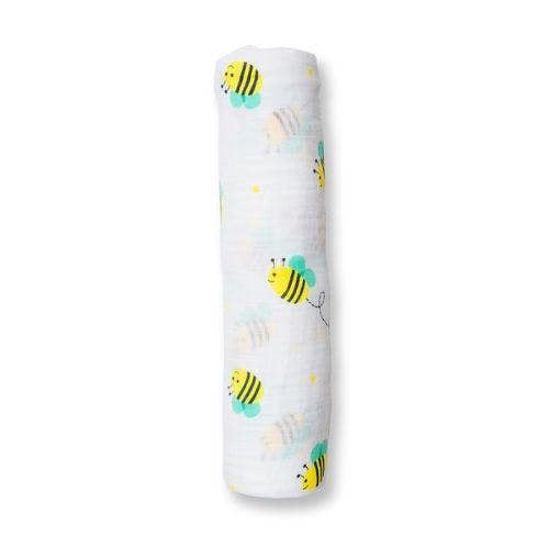 Lulujo - Large Muslin Swaddle - Bumbling Bee