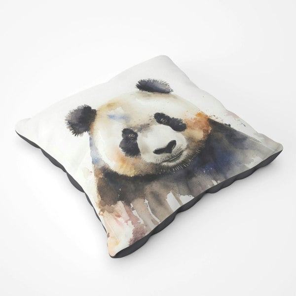 Warren Reed Panda Watercolour Floor Cushion