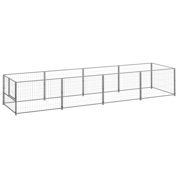 Berkfield Dog Kennel Silver 4 m2 Steel