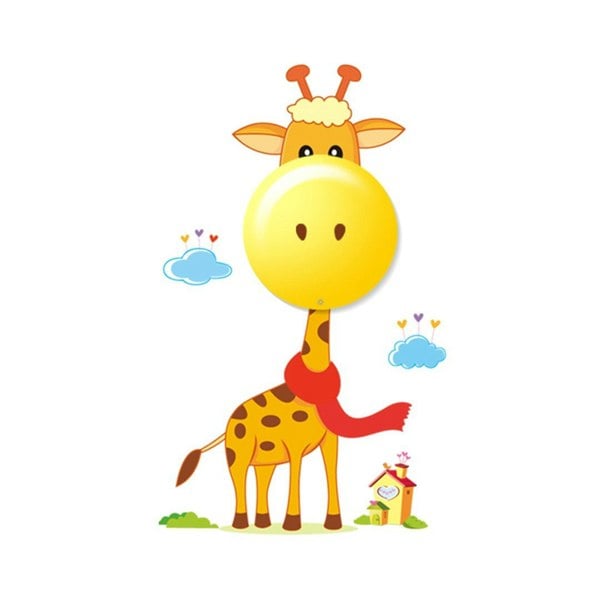 Milagro Giraffe LED Childrens Lamp Charming Fun Night Light Ultra Low Consumption 0.6W Colourful Wall Decals Create A 3D Effect