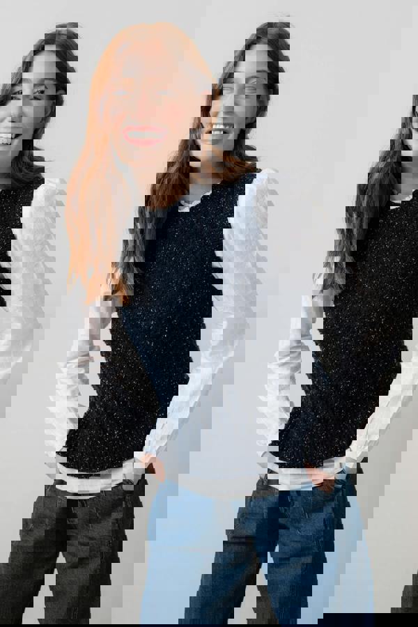 Eva Oatmeal Cotton Knit Tank Top Ecru | Lily and Me Clothing