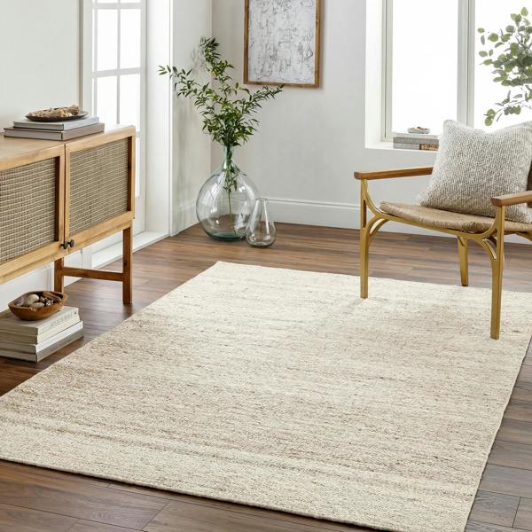 Livabliss Derby-Hand Tufted Ivory Beige Taupe Wool Cottage Rug