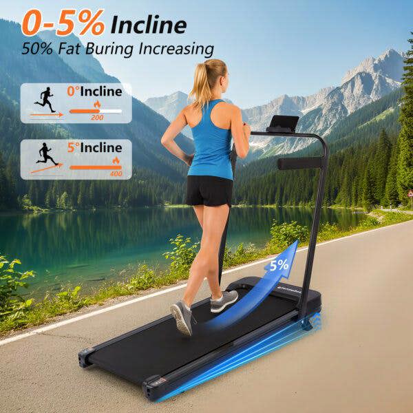 Leaper 2.5HP Foldable Handrail Treadmill with Remote & LED Display
