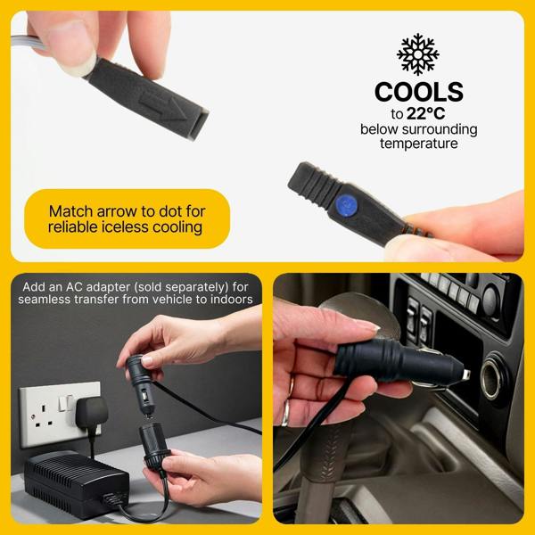 Koolatron 24L Electric Cool Box Warmer Mini Car Fridge Portable Iceless Cooler for Travel Camping