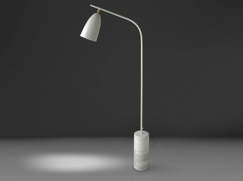 Angel Cerdá Marble and White Steel Floor Lamp 8036