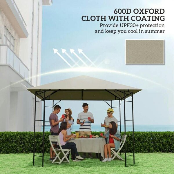 3 x 3(m) Gazebo Canopy Replacement, for 01-0867 - Light Grey
