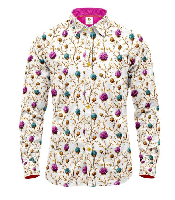 Claudio Lugli Highland Thistles Print Shirt