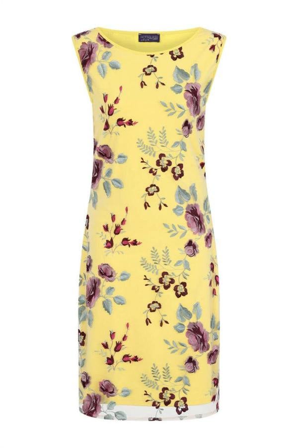 HotSquash Sleeveless Embroidered Shift Dress