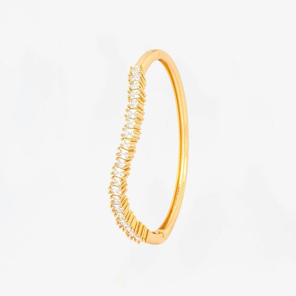 Uchi & Soto Nami Gold Stone Wave Bangle