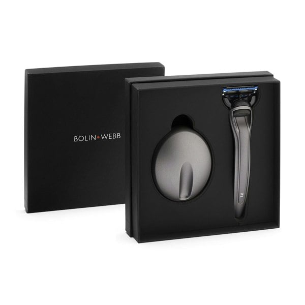 Bolin Webb X1 Matte Graphite Razor and Stand Gift Set - Gillette Fusion 5 Razor