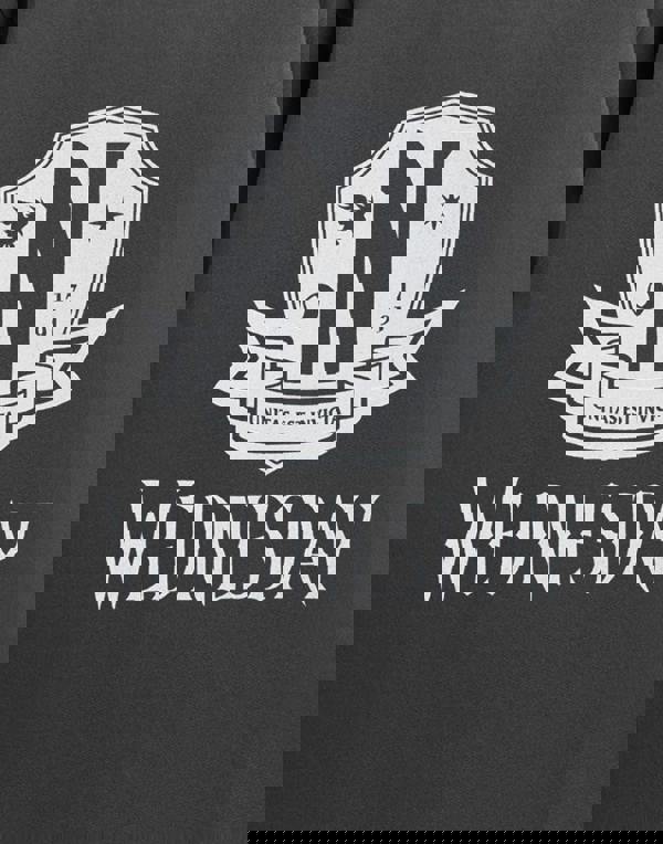 Wednesday Girls Black Unitas Est Invicta Sweatshirt Dress