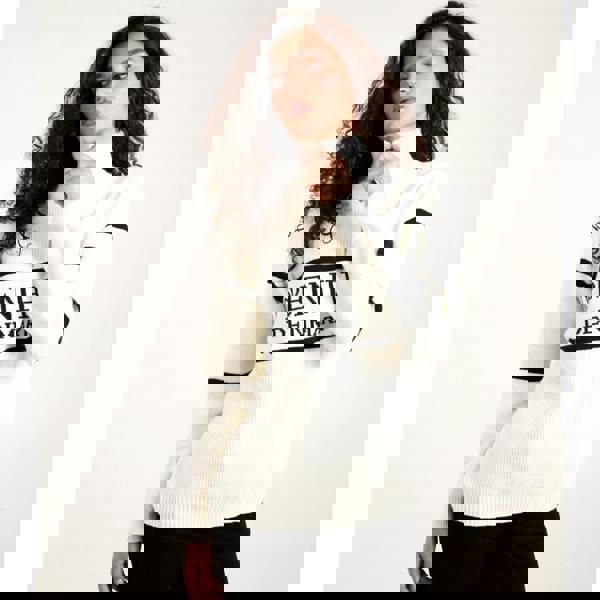 Blue Vanilla Zip Neck Logo Jumper