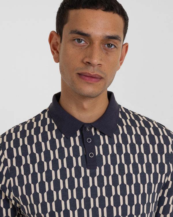 Steel & Jelly Cudham - Geometric Print Polo Shirt