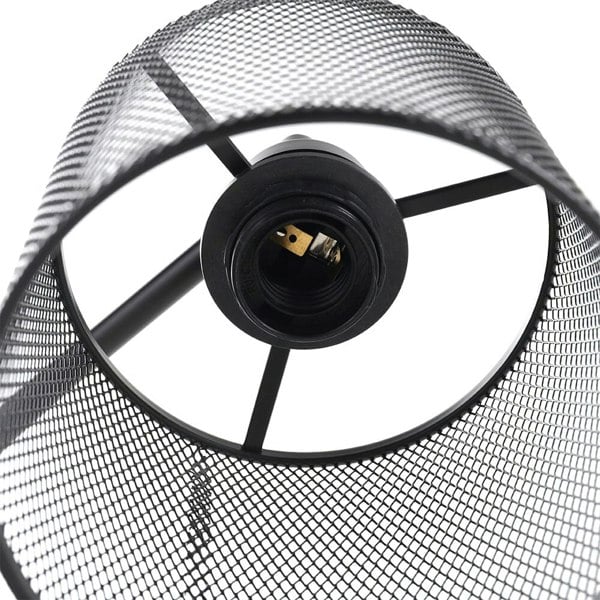 Industrial Metal Floor Light with Mesh Lampshade Floor Lamps Living and Home
