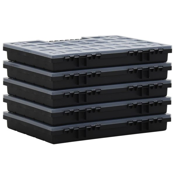 Berkfield Assortment Boxes 10 pcs 40x30x5 cm Polypropylene